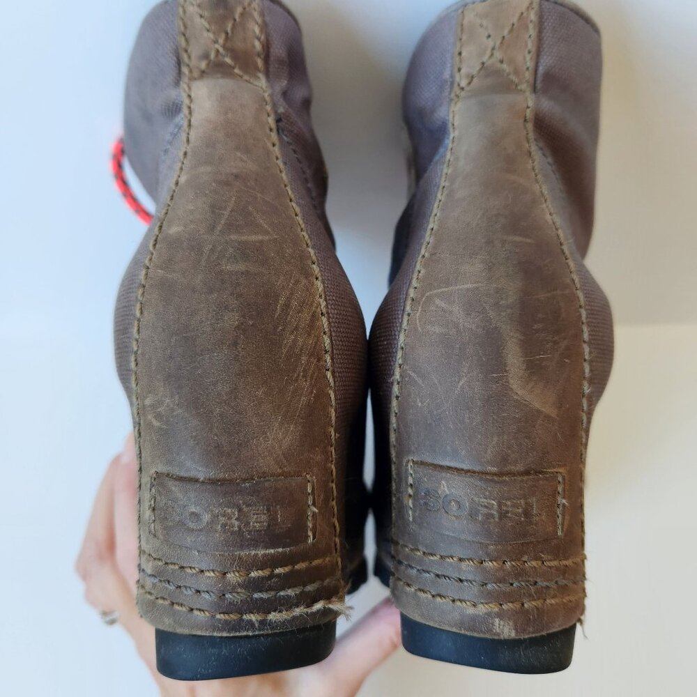 Sorel Joan Of Arctic Wedge Boots Lace Up Fall Winter Cabincore Cute Outdoor 9.5 - Picture 6 of 12
